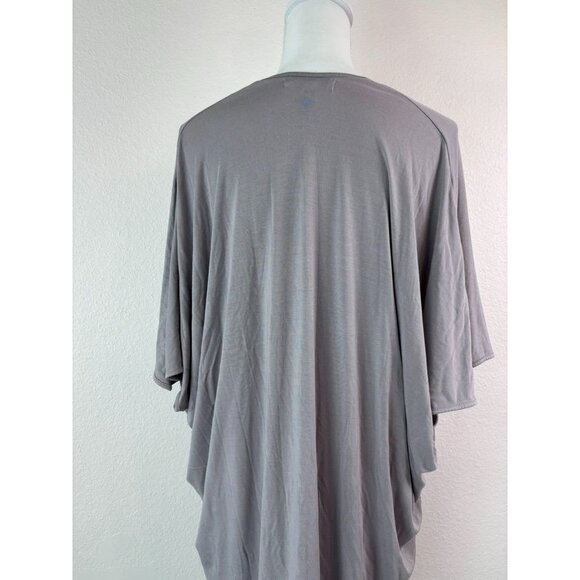 Barefoot Dream women's one size light grey luxe milk jersey caftan loungewear - Picture 4 of 6